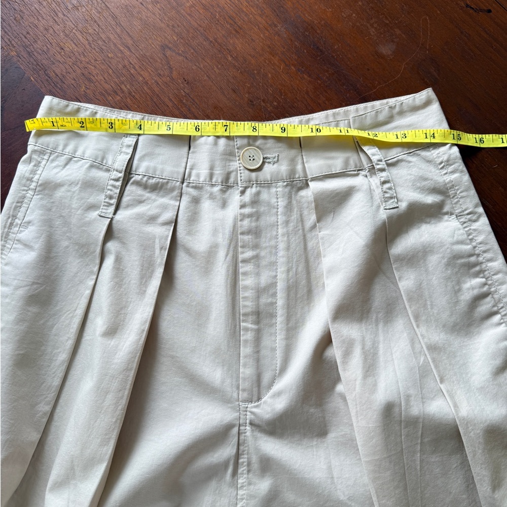Zara Cotton Lightweight High Ride Wide Leg Pleated Trousers Pants sz Small - Picture 5 of 9